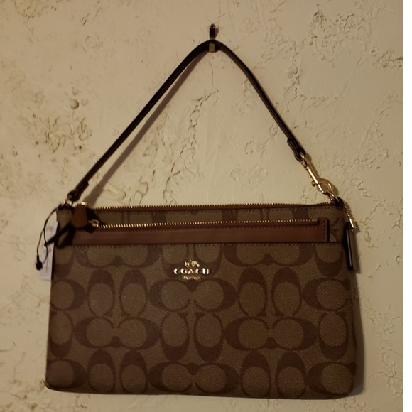 COACH Womens Signature PVC Pop Pouch - Picture 2 of 5